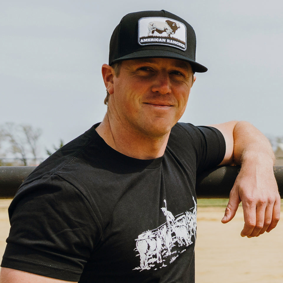 American Rancher - Brahma Bull - Black/Black Mesh