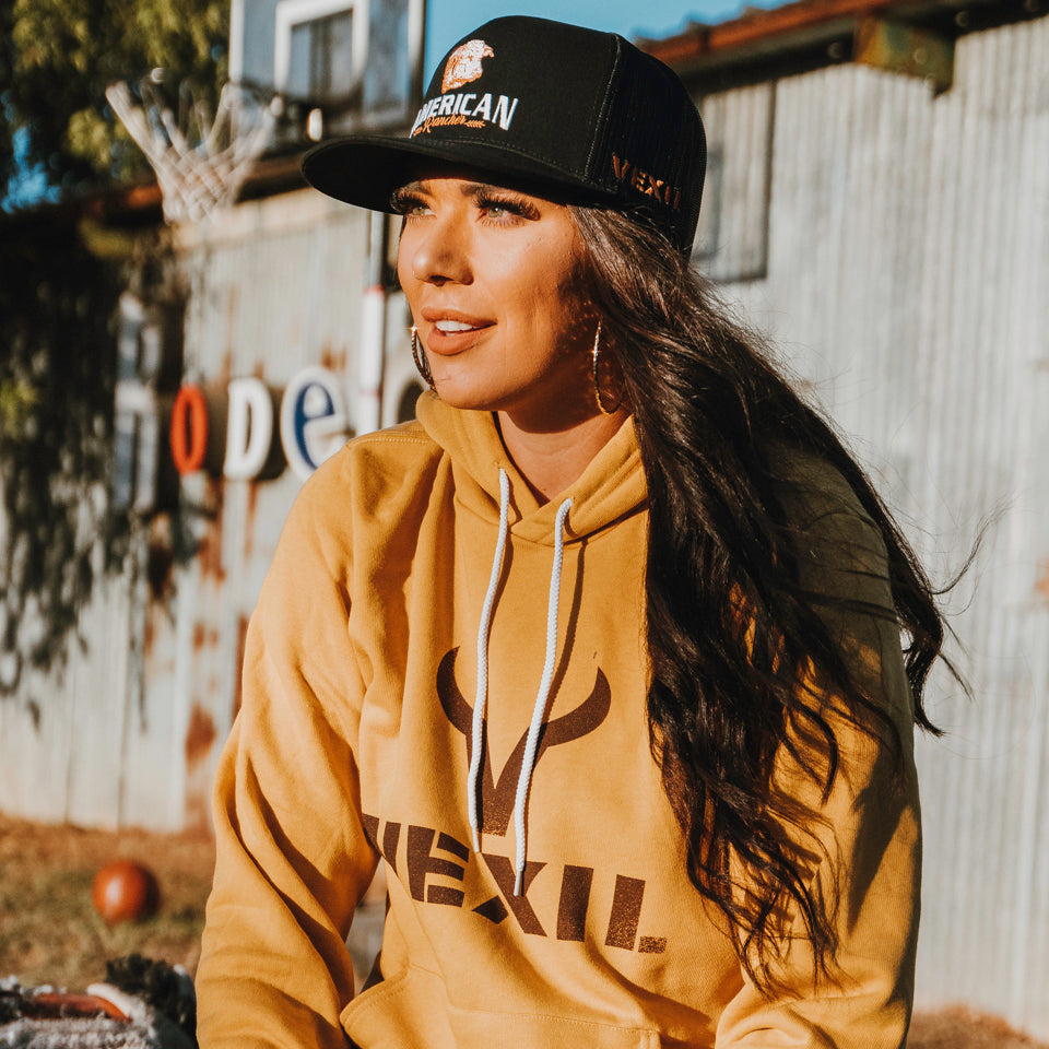 Vexil Brand - Hoodie - Distressed Logo - Mustard