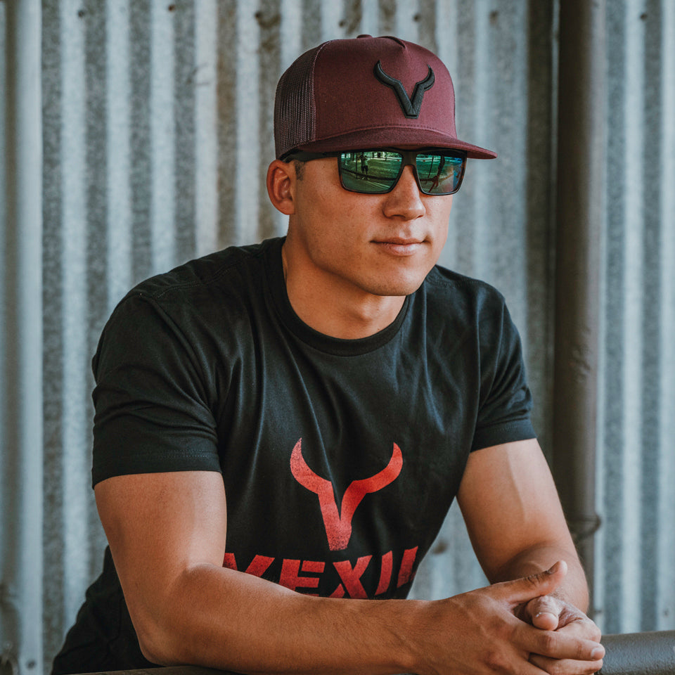 Vexil Brand - Black Icon - Maroon/Maroon Mesh
