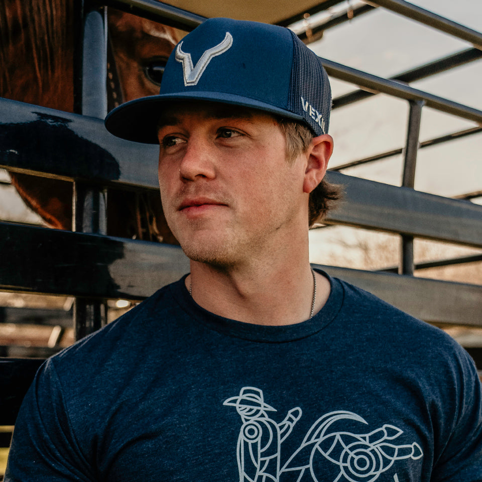 Vexil Brand - Silver Icon - Navy/Navy Mesh