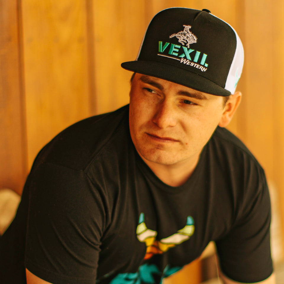 Vexil Western - Bronc - Black/White Mesh