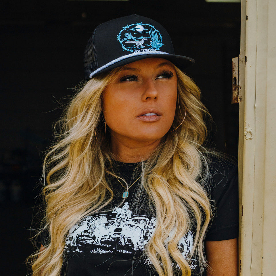 West Texas Vibes - Black/Black Mesh