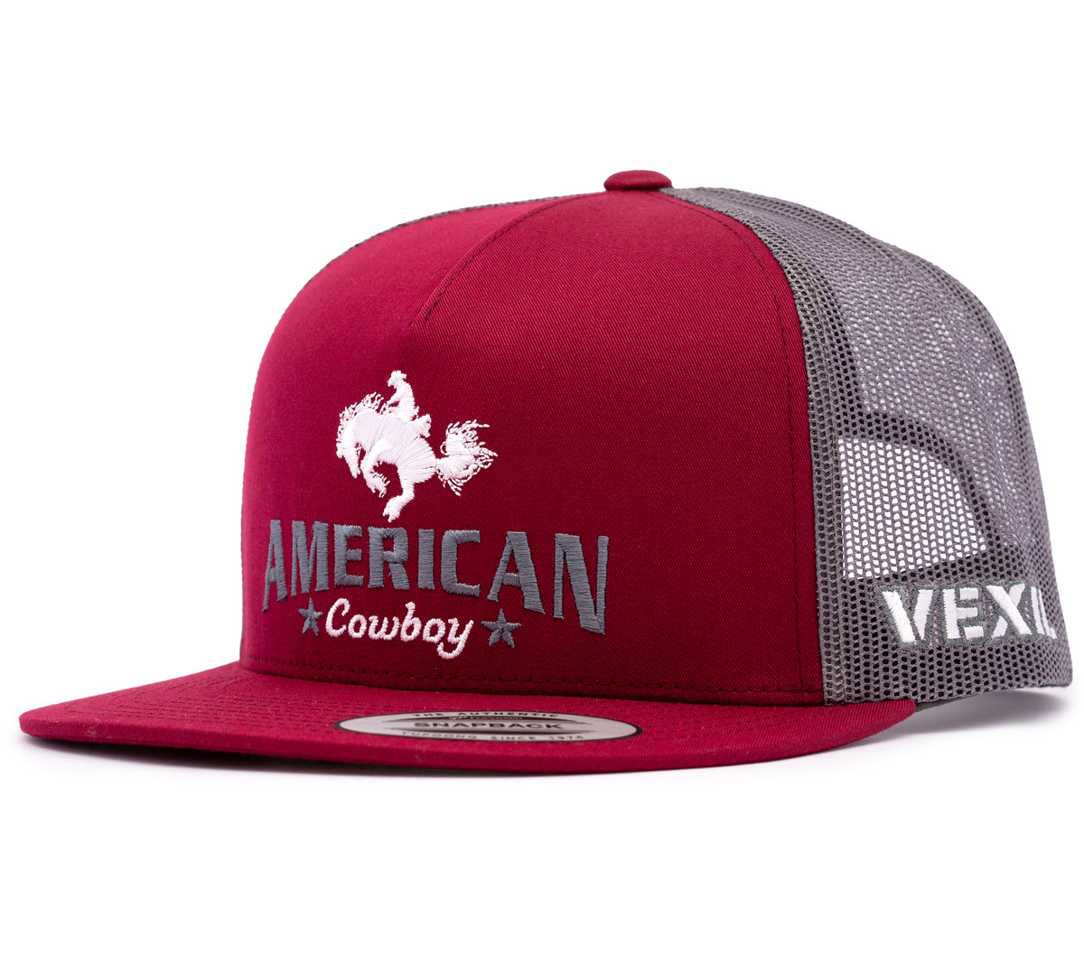 American Cowboy - Bronc - Red Berry/Grey Mesh