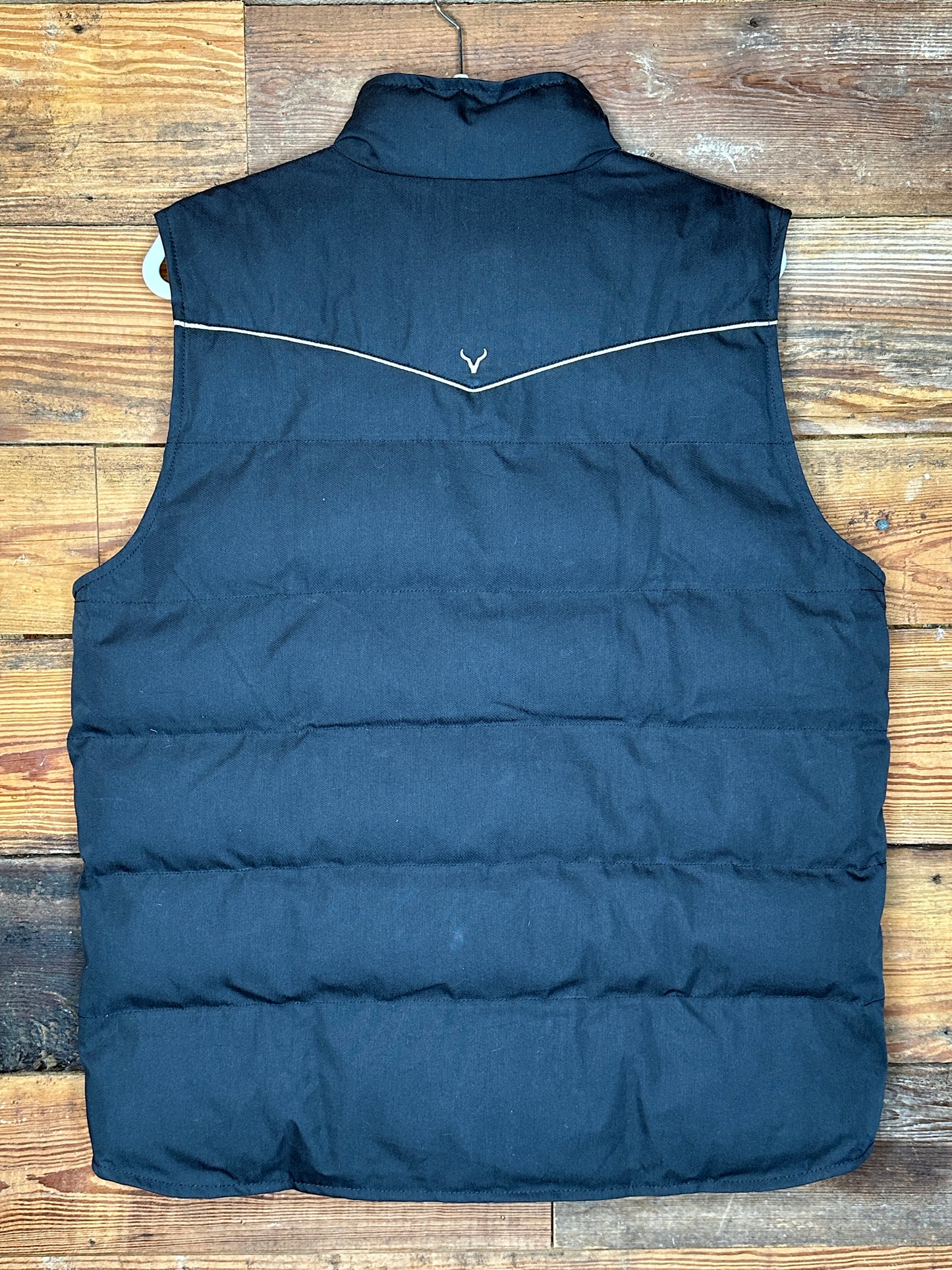 Vexil Brand - Men's Insulated Vest - Black/Tan Piping