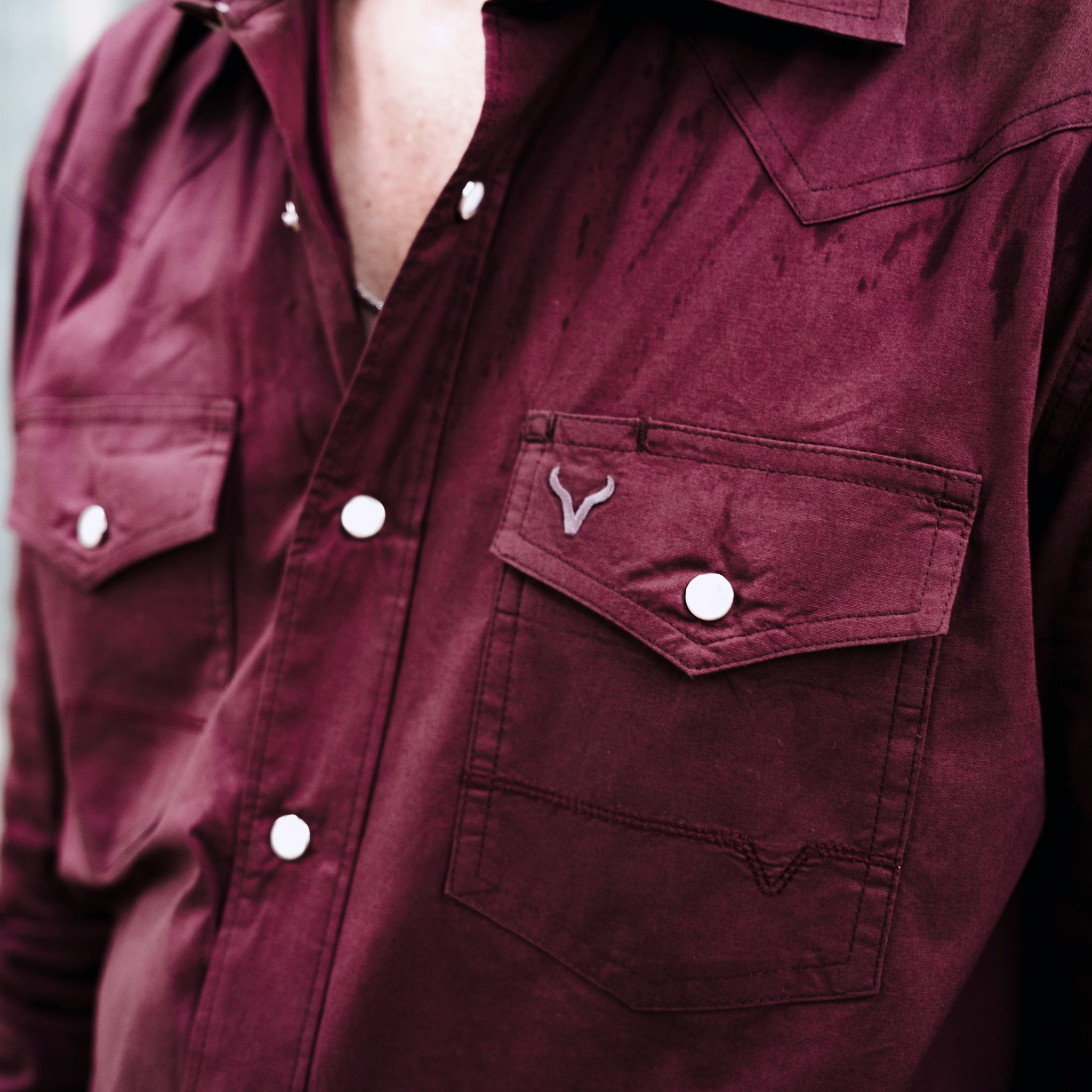 Maroon hot sale cowboy shirt