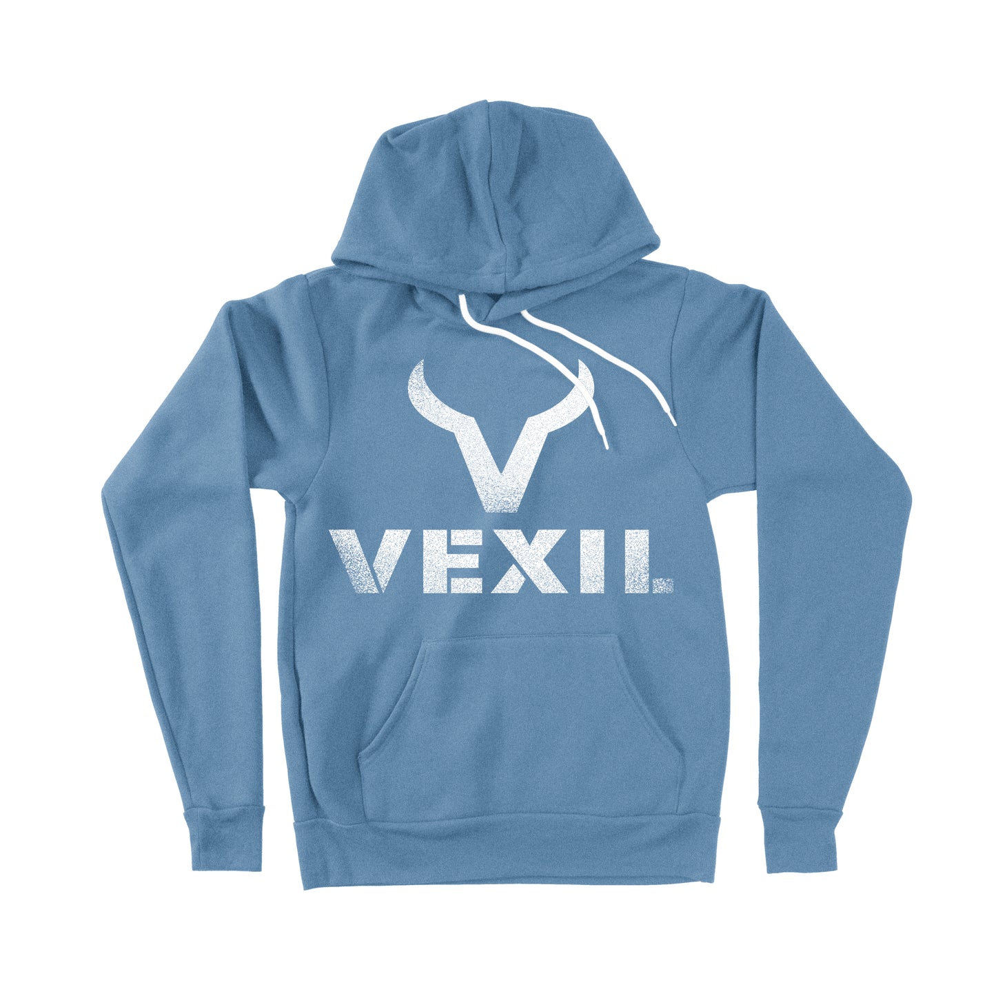Vexil Brand - Hoodie - Distressed Logo - Carolina Blue