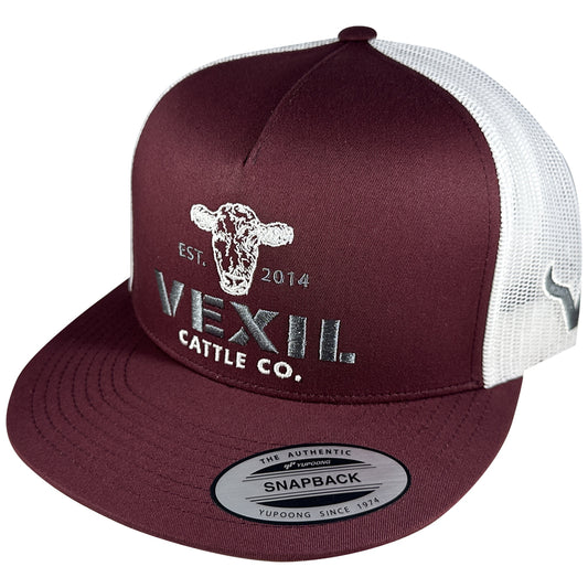 Vexil Cattle Co. - Est. 2014 - Maroon/White Mesh