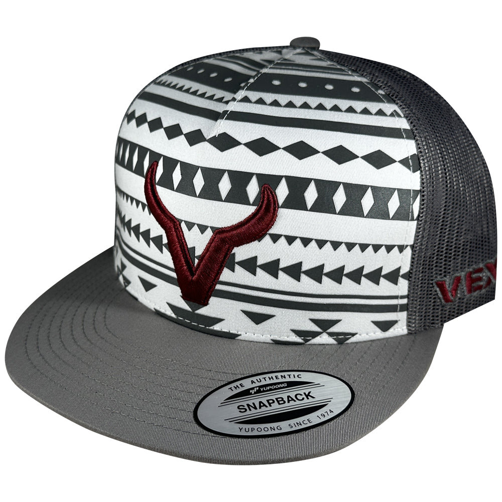 Vexil Brand - Maroon Icon - Grey/Aztec/Grey Mesh