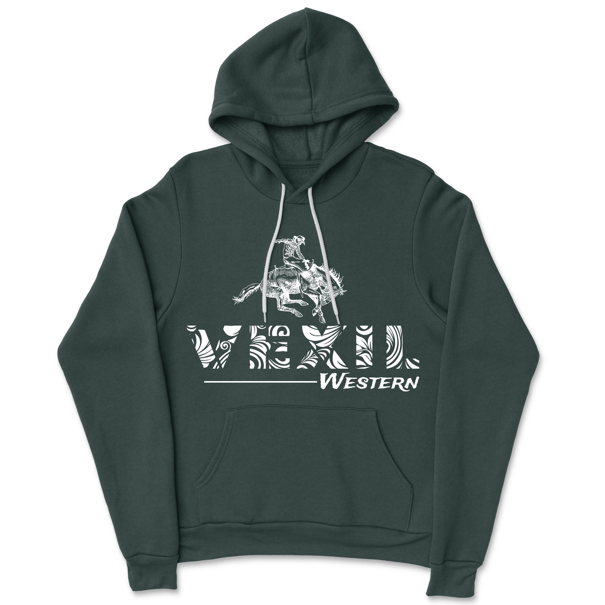Vexil Western - Hoodie - Floral Bronc - Forest Green