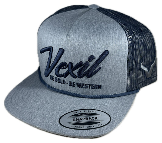 Vexil - Be Bold, Be Western - Heather Grey/Navy Mesh