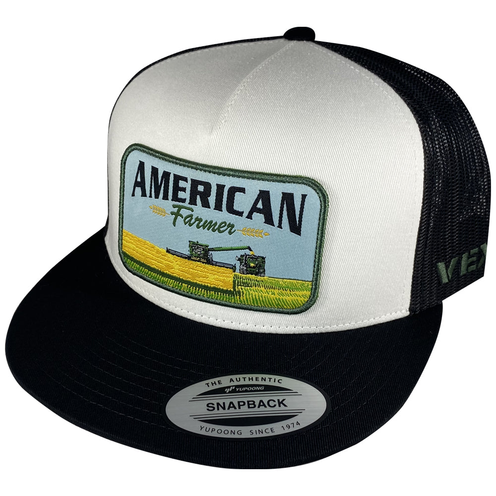 American Farmer - Harvest - Black/White/Black Mesh