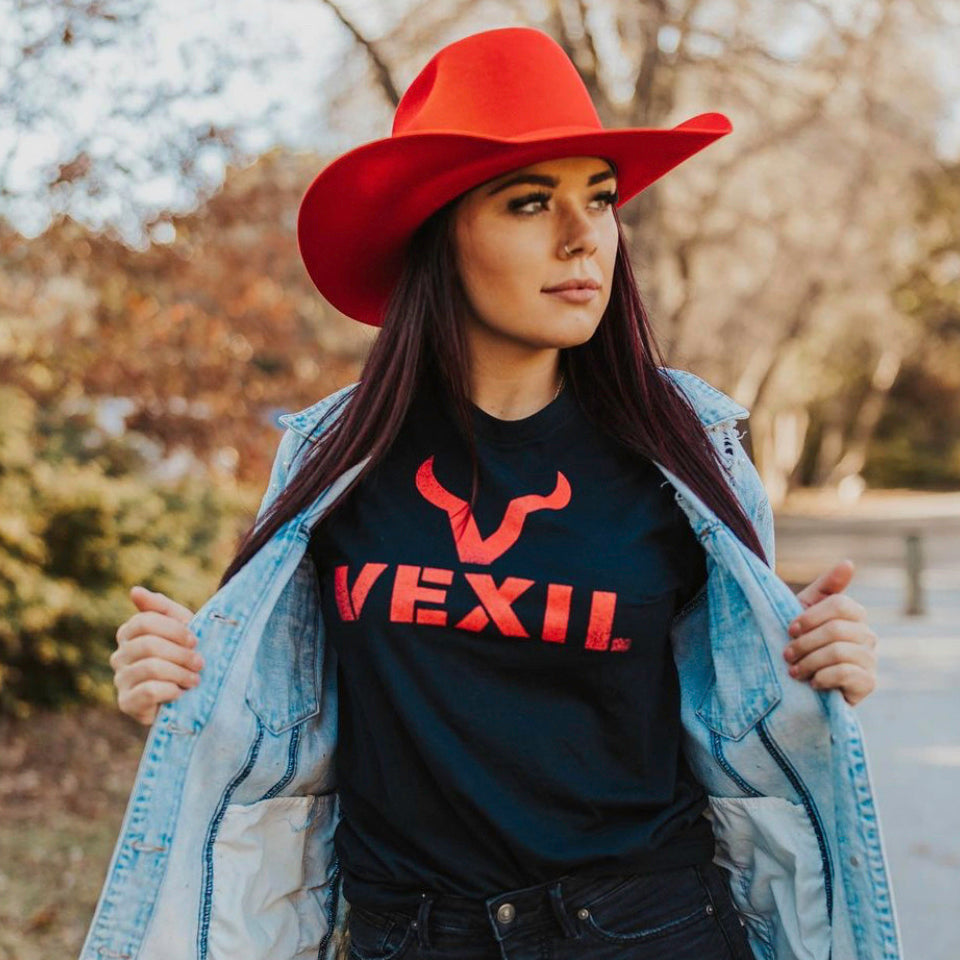 Vexil Brand - Distressed Logo - Black/Red