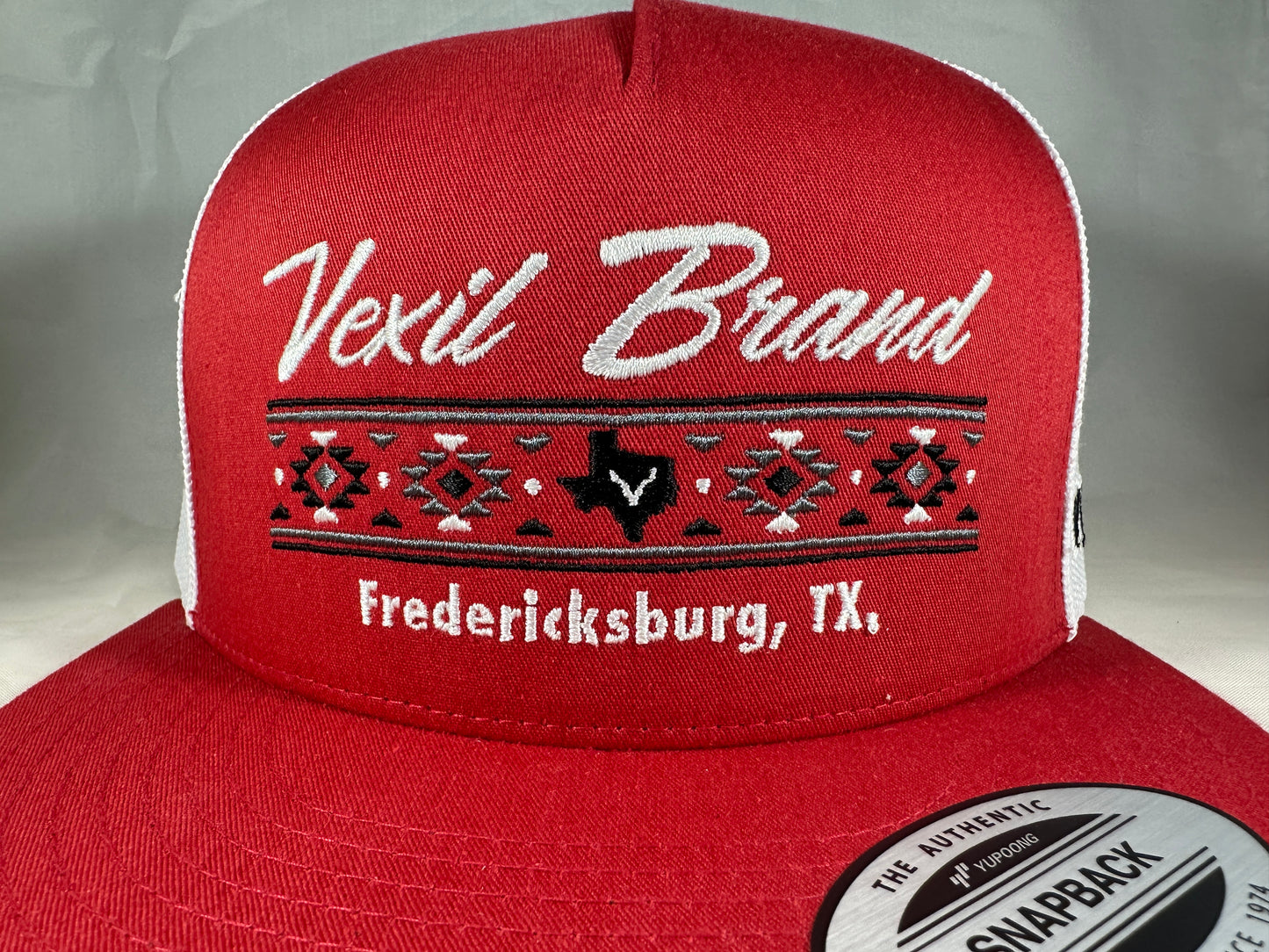 Vexil Brand - Aztec Fredericksburg, TX. - Varsity Red/White Mesh