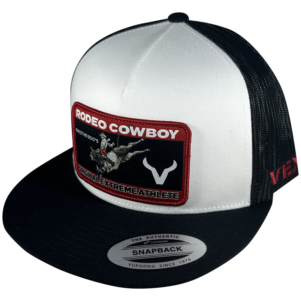 Rodeo Cowboy - Bull Rider - Black/White/Black Mesh