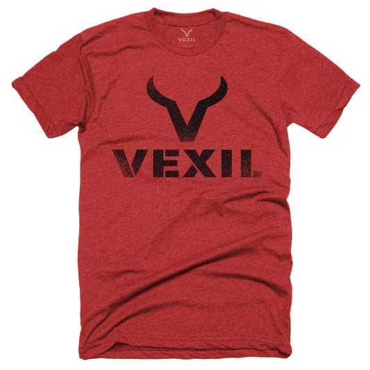 Vexil Brand - Distressed Logo - Heather Canvas Red