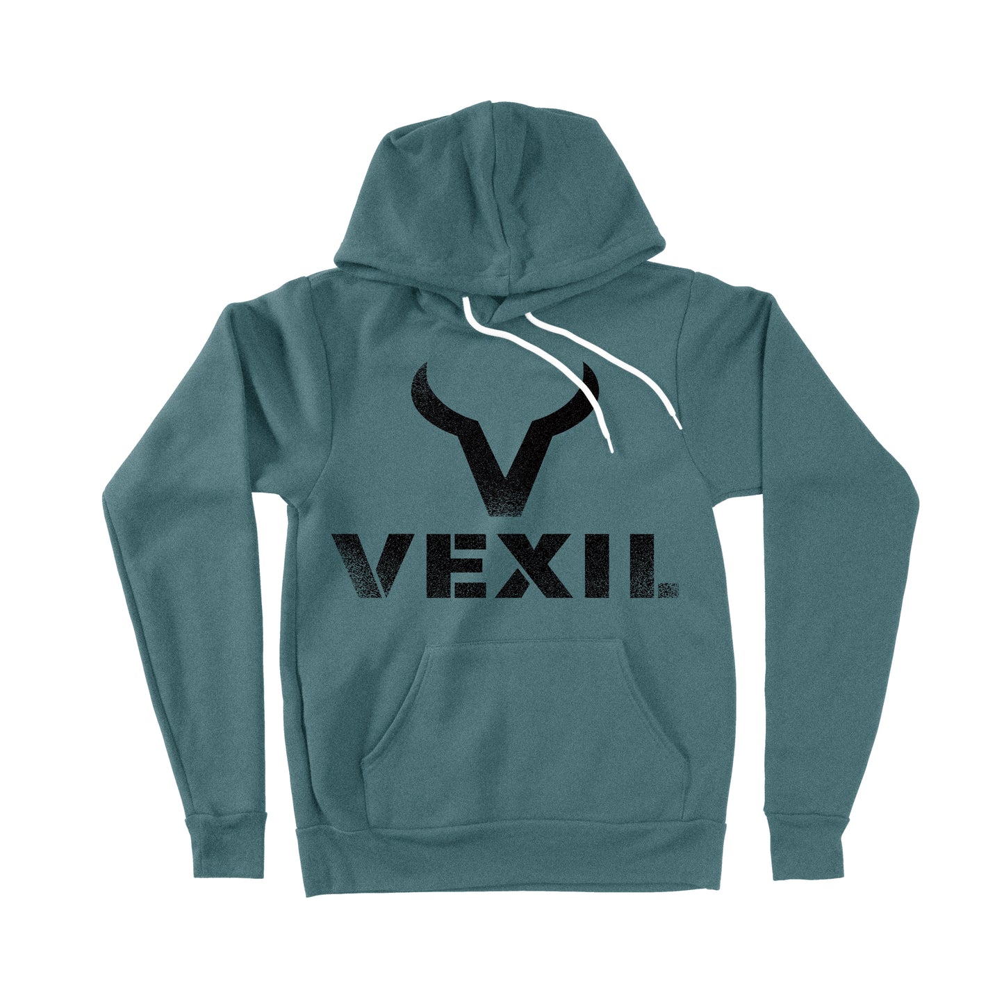 Vexil Brand - Hoodie - Distressed Logo - Deep Teal