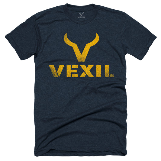 Vexil Brand - Distressed Logo - Mustard/Midnight Navy
