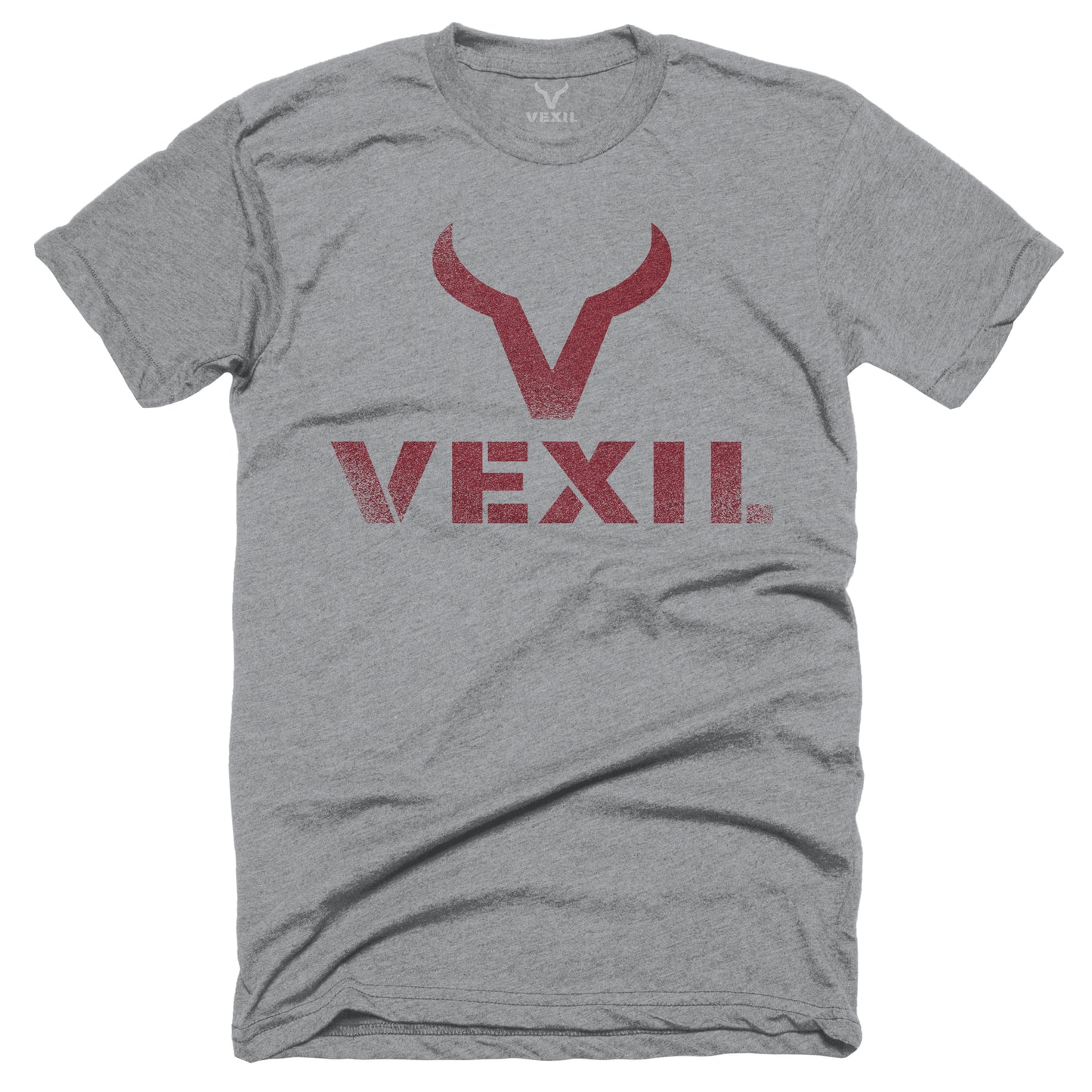Vexil Brand - Distressed logo - Maroon/Heather Grey