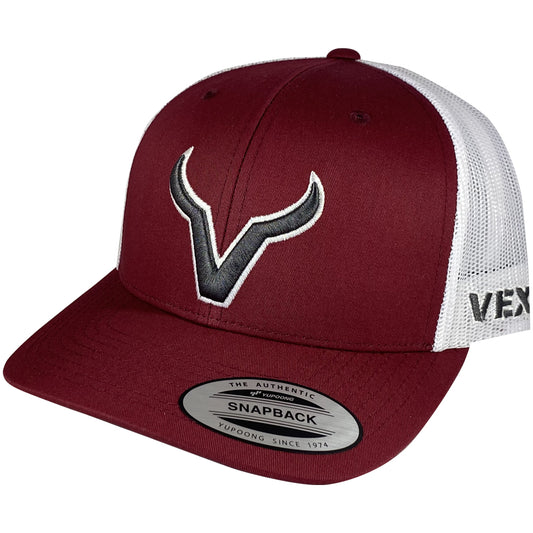 Vexil Brand - Charcoal Icon - Red Berry/White Mesh